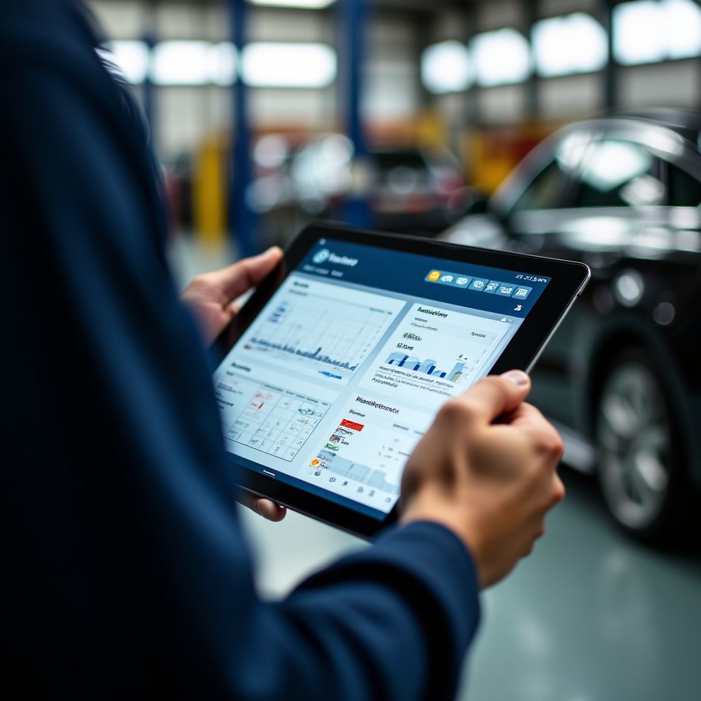 Interfaz del software en una tablet